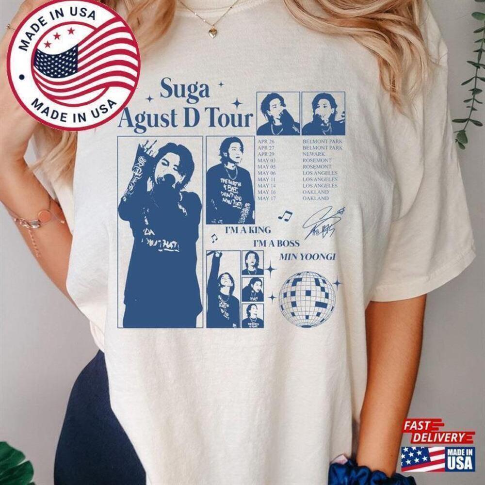 Suga Agust D Tour Shirt World Unisex Classic